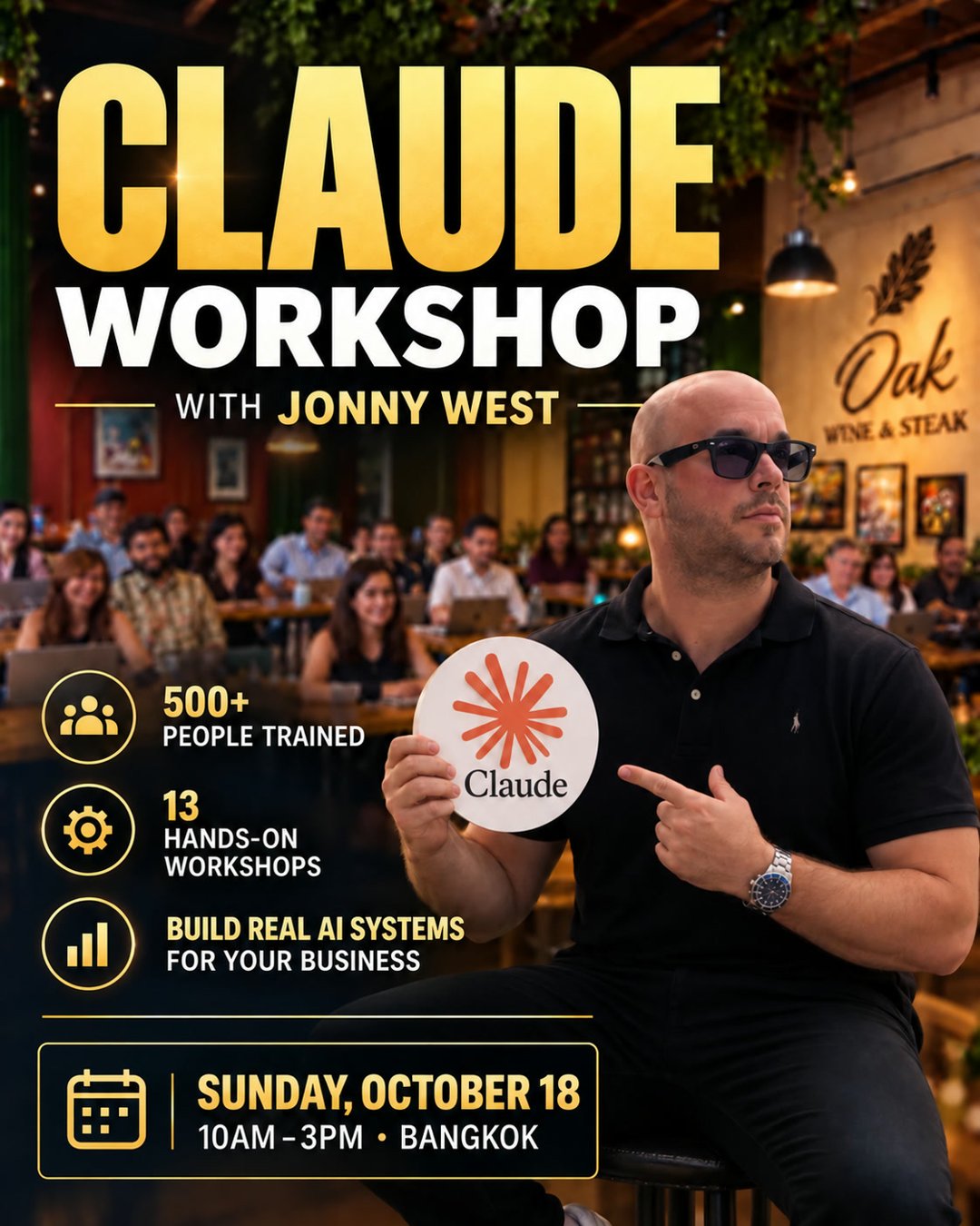 Claude Workshop with Jonny West, Sunday October 18, Bangkok
