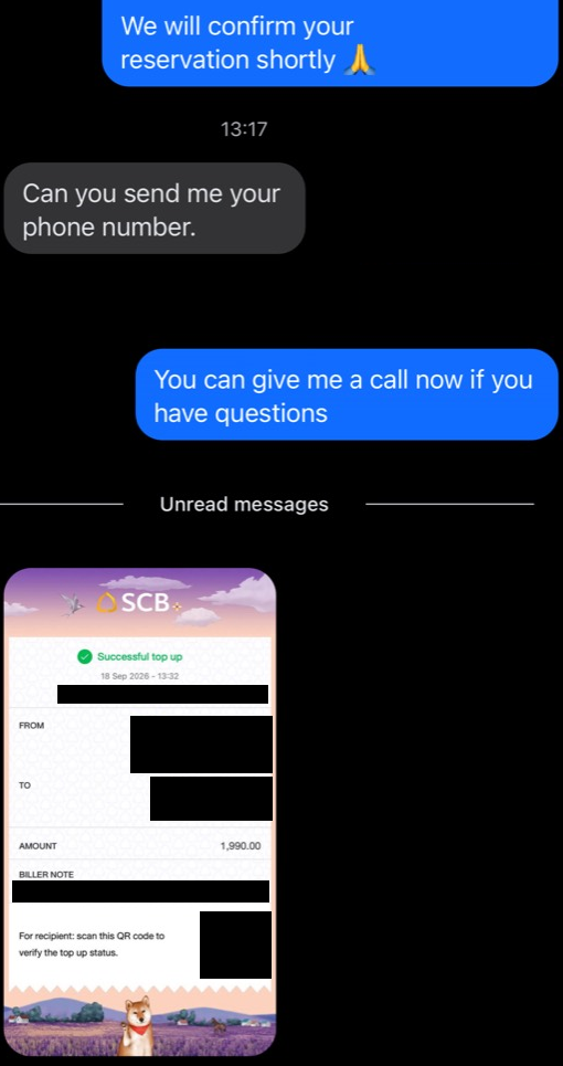 Privacy-safe original Messenger lead conversation.