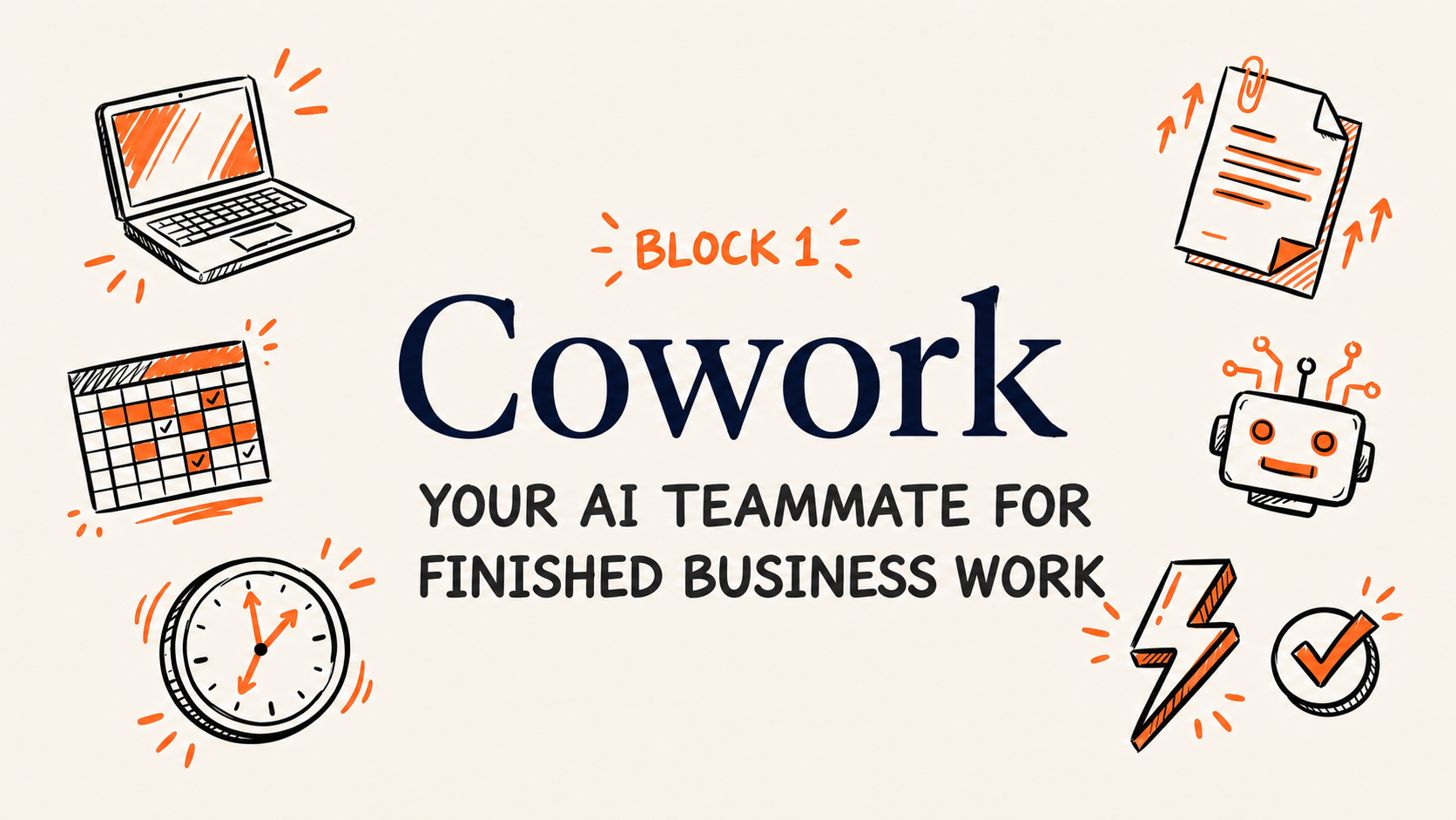Block 1 - Cowork: your AI teammate for finished business work.