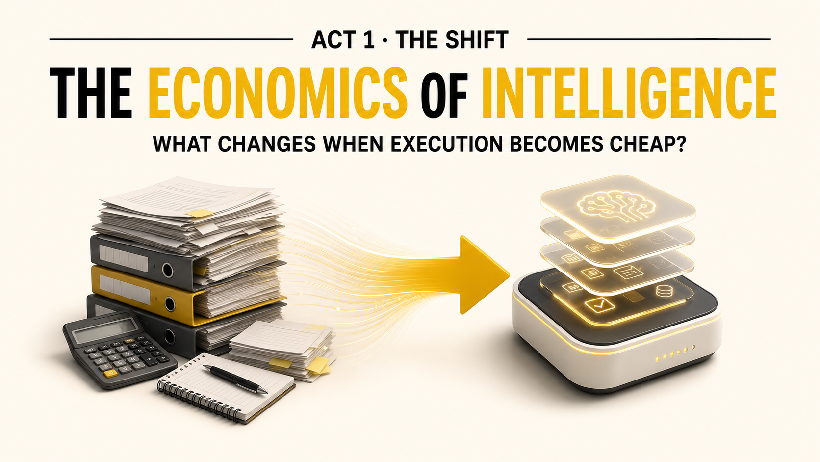 The economics of intelligence: what changes when execution becomes cheap?