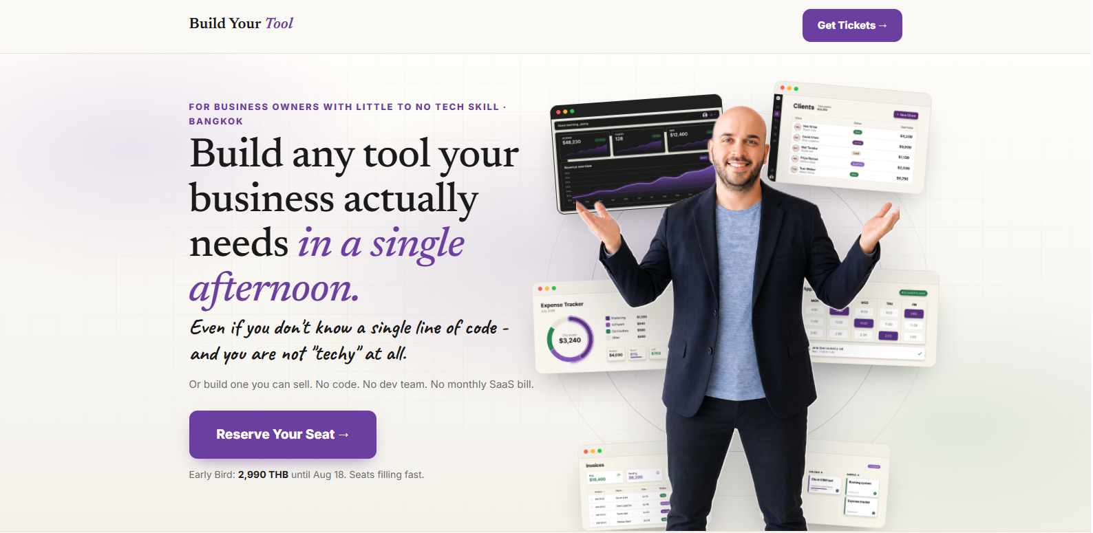 A full landing page designed with Claude - tool.aicreatorworkshop.com