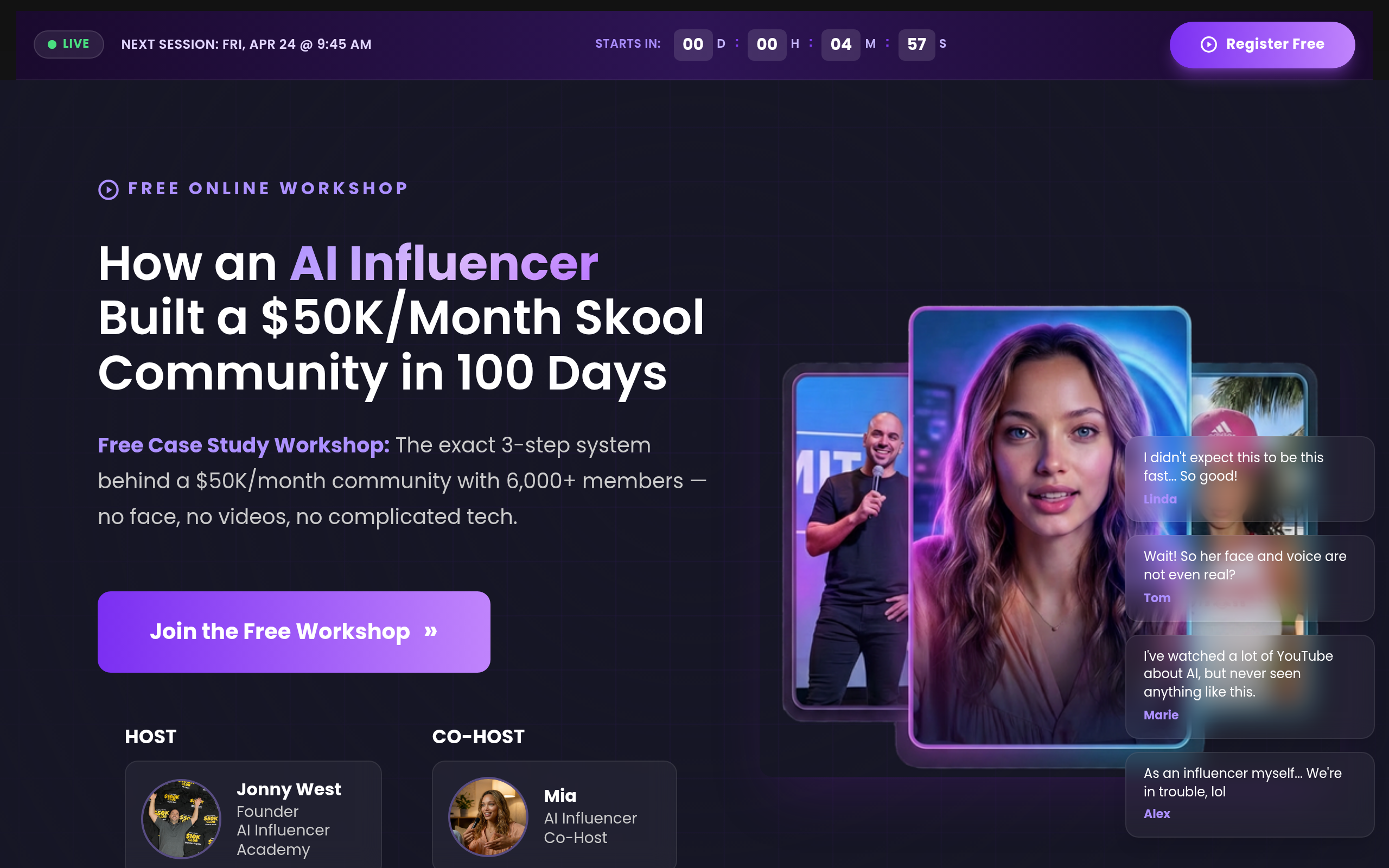 AI Creator Workshop - auto webinar funnel