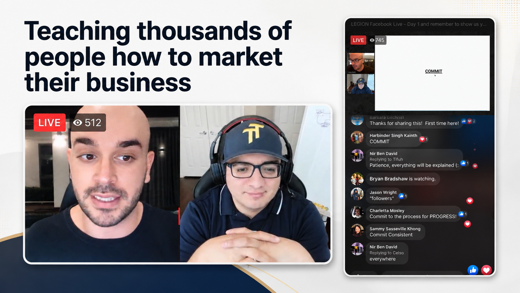 2. Teaching thousands how to market their business
